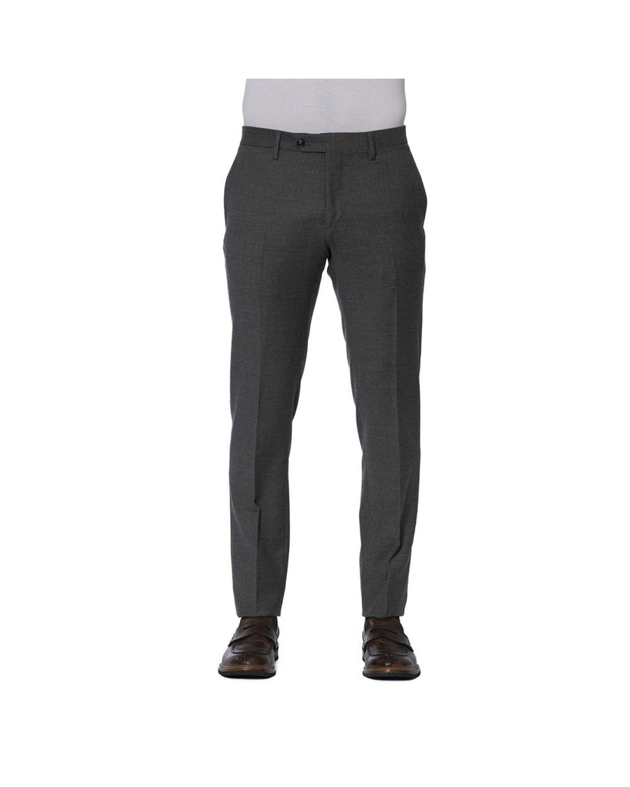 Trussardi Men's Elegant Gray Trousers with Tailored Finish - 44 IT