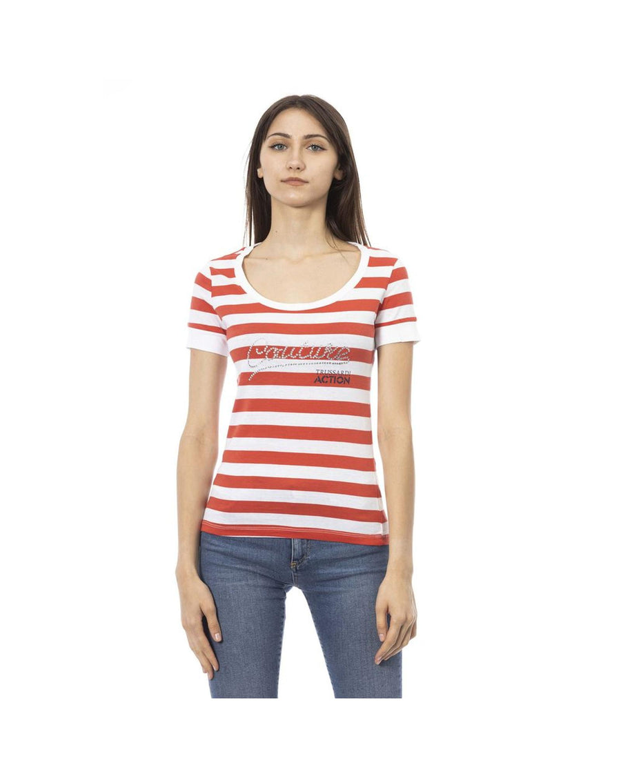 Trussardi Action Women's Vibrant Multicolor Short Sleeve Tee - S
