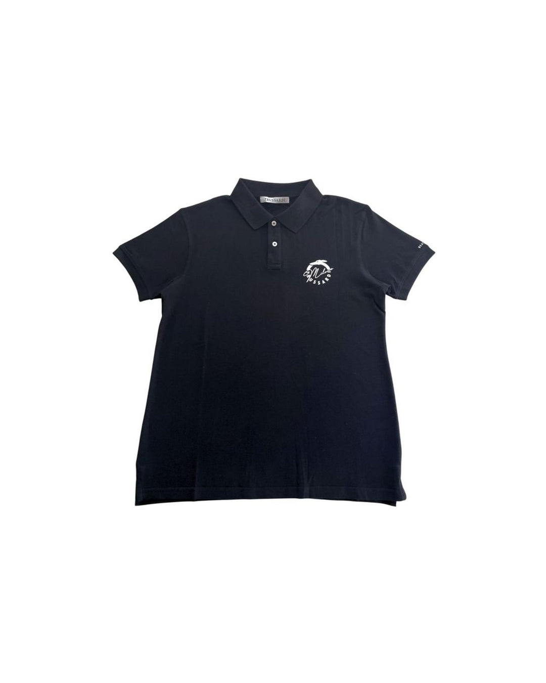 Trussardi Beachwear Men's Black Cotton Polo Shirt - XL