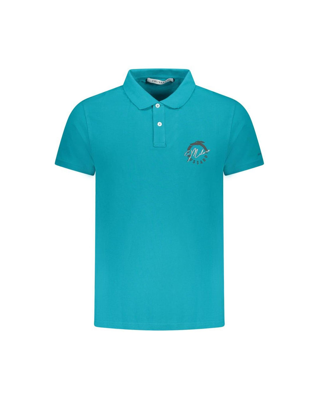 Trussardi Men's Light Blue Cotton Polo Shirt - S