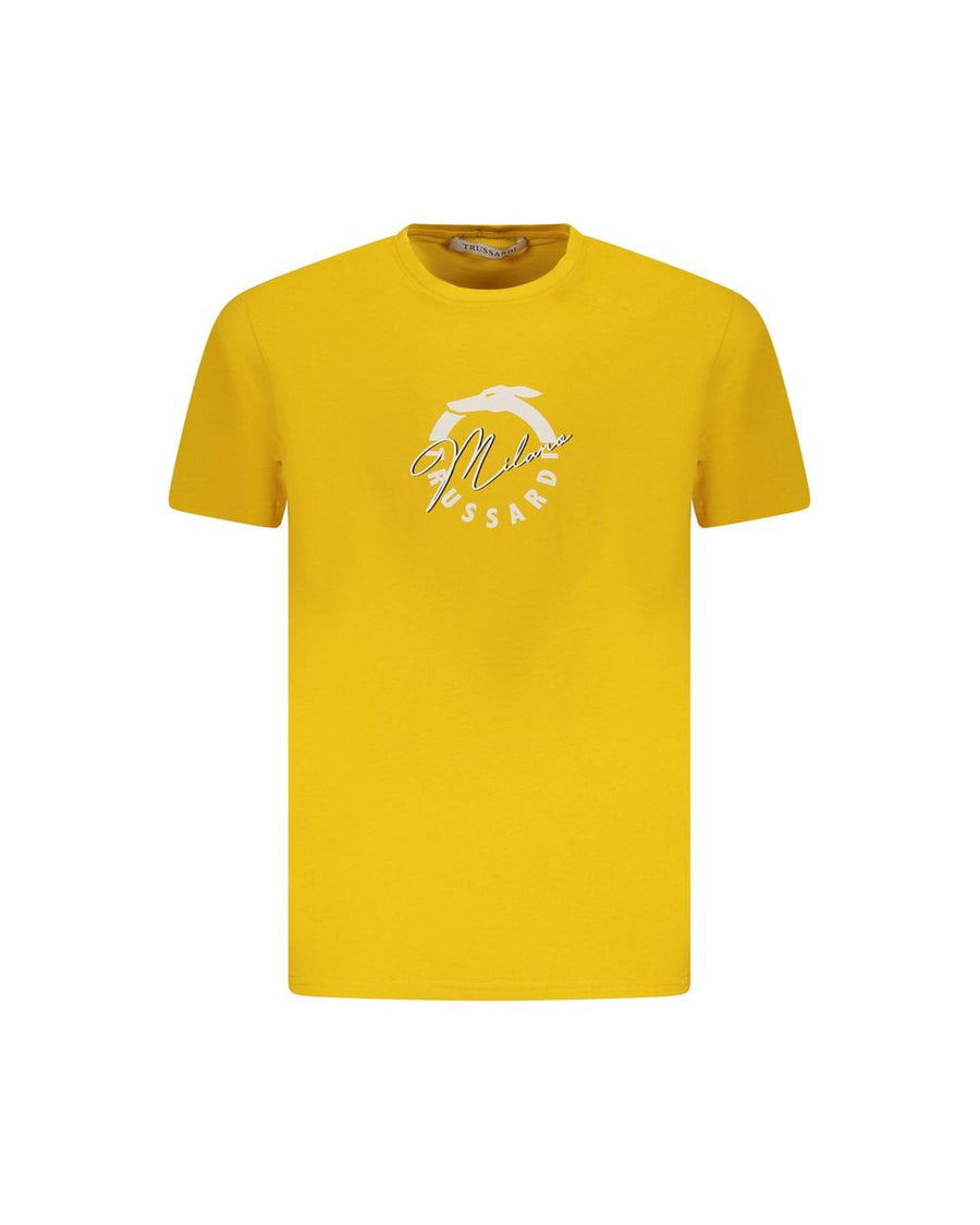 Trussardi Men's Yellow Cotton T-Shirt - S