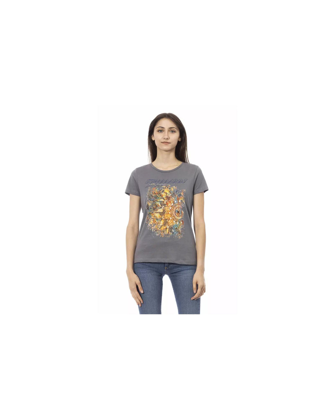 Short Sleeve T-shirt with Front Print XL Women