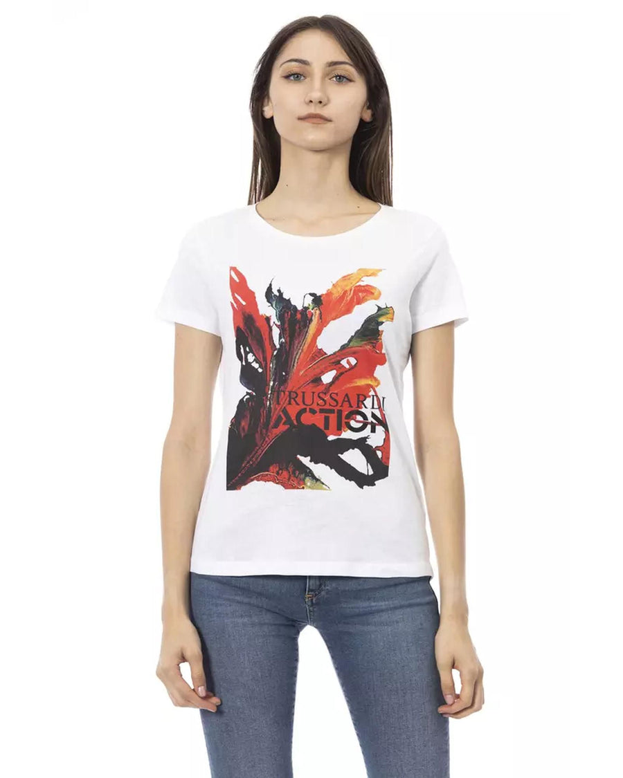 Short Sleeve T-shirt with Front Print XL Women
