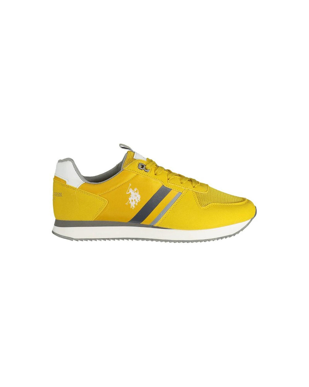 US POLO ASSN Men's Radiant Yellow Sports Sneakers with Contrasting Details - 44 EU