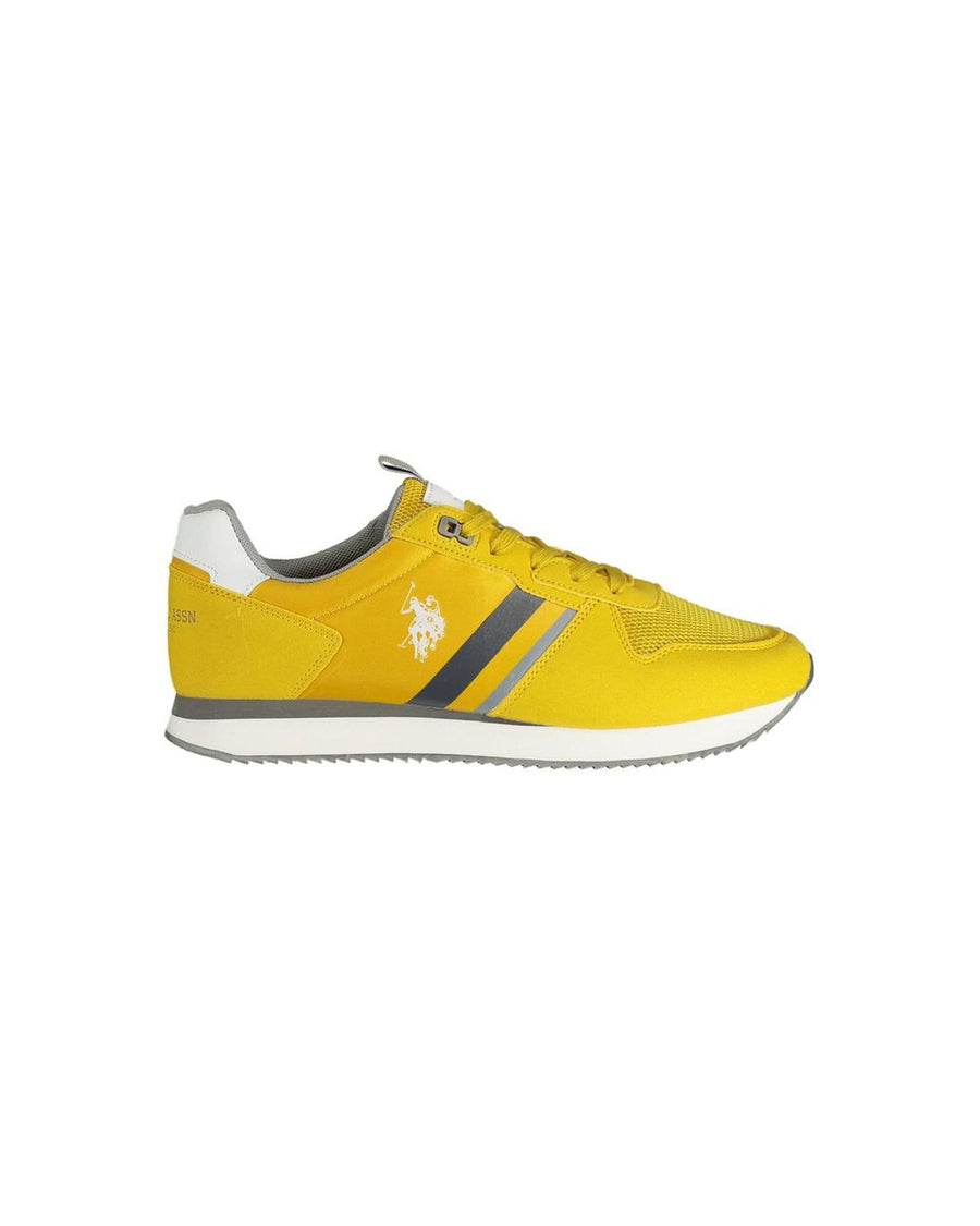 US POLO ASSN Men's Radiant Yellow Sports Sneakers with Contrasting Details - 45 EU