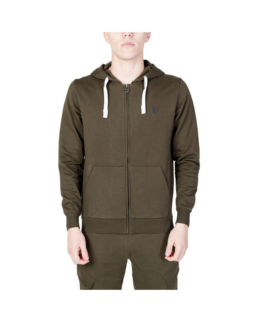 US POLO ASSN Men's Green Cotton Sweater - 46 IT