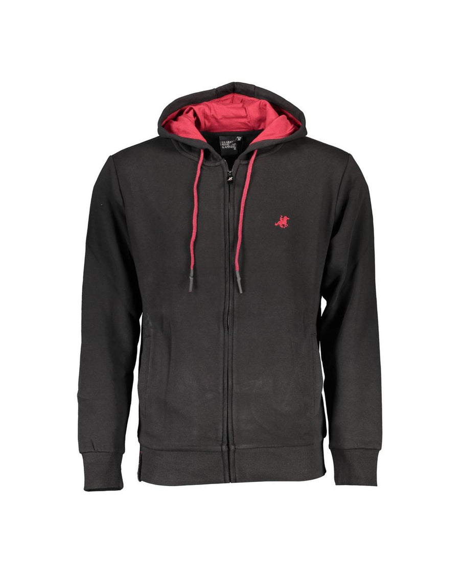 US Grand Polo Men's Chic Hooded Sweatshirt with Logo Embroidery - 2XL