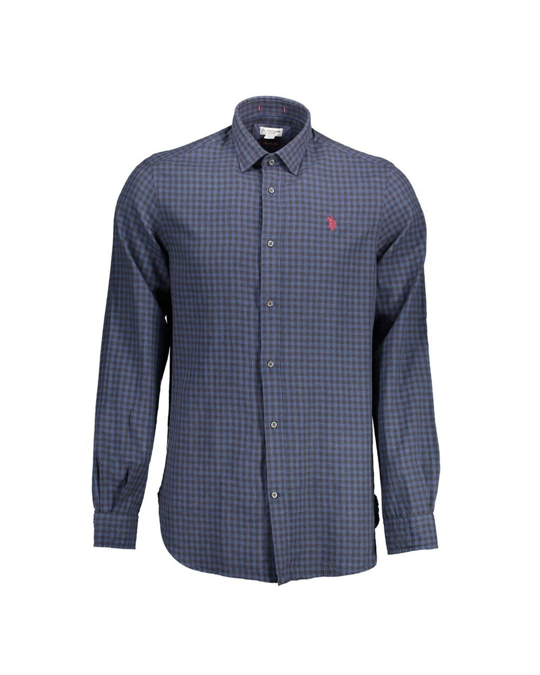 US POLO ASSN Men's Blue Cotton Shirt - XL