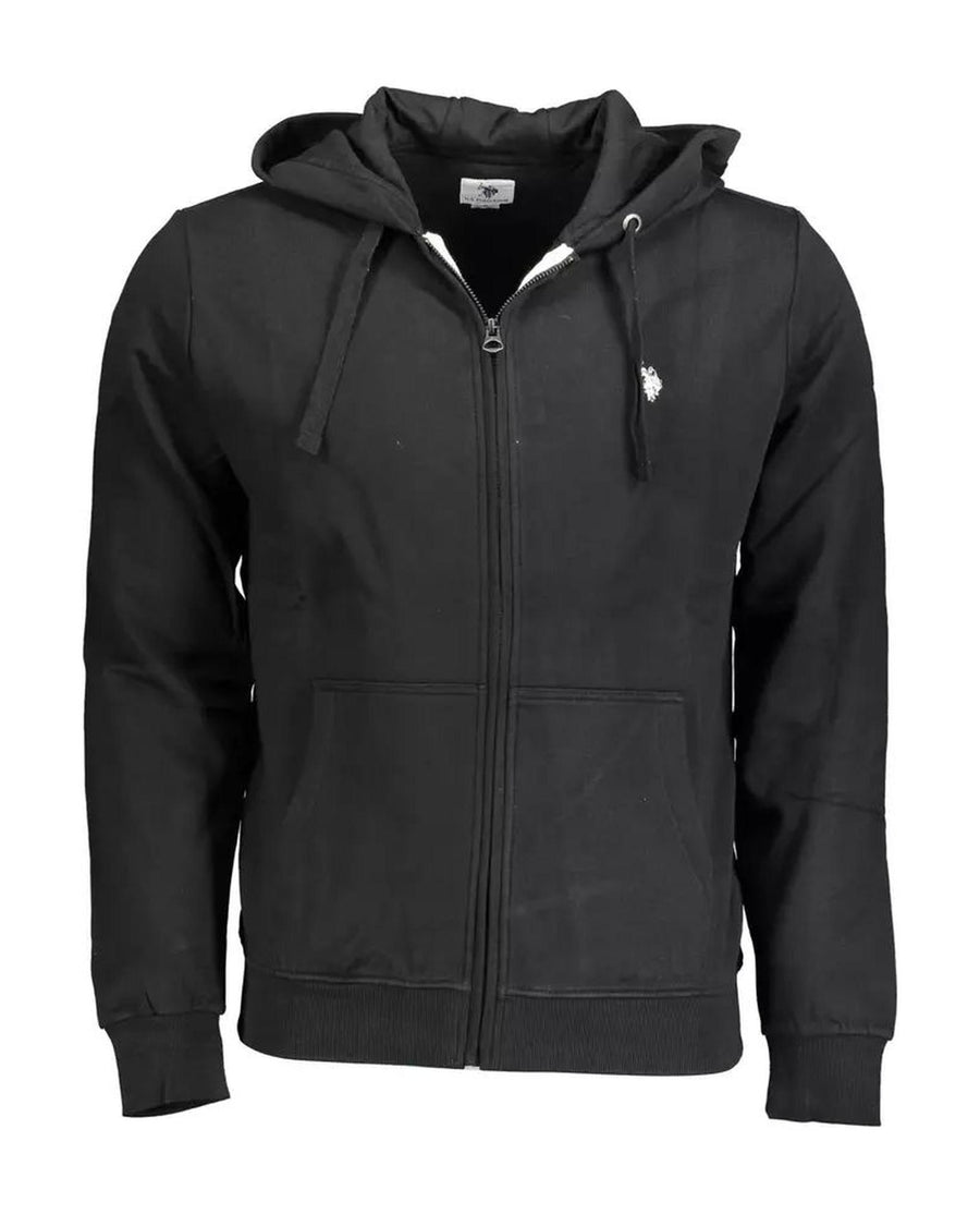 US POLO ASSN Men's Black Cotton Sweater - 2XL