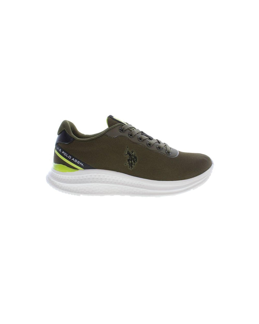 US POLO ASSN Men's Green Polyester Sneaker - 42 EU