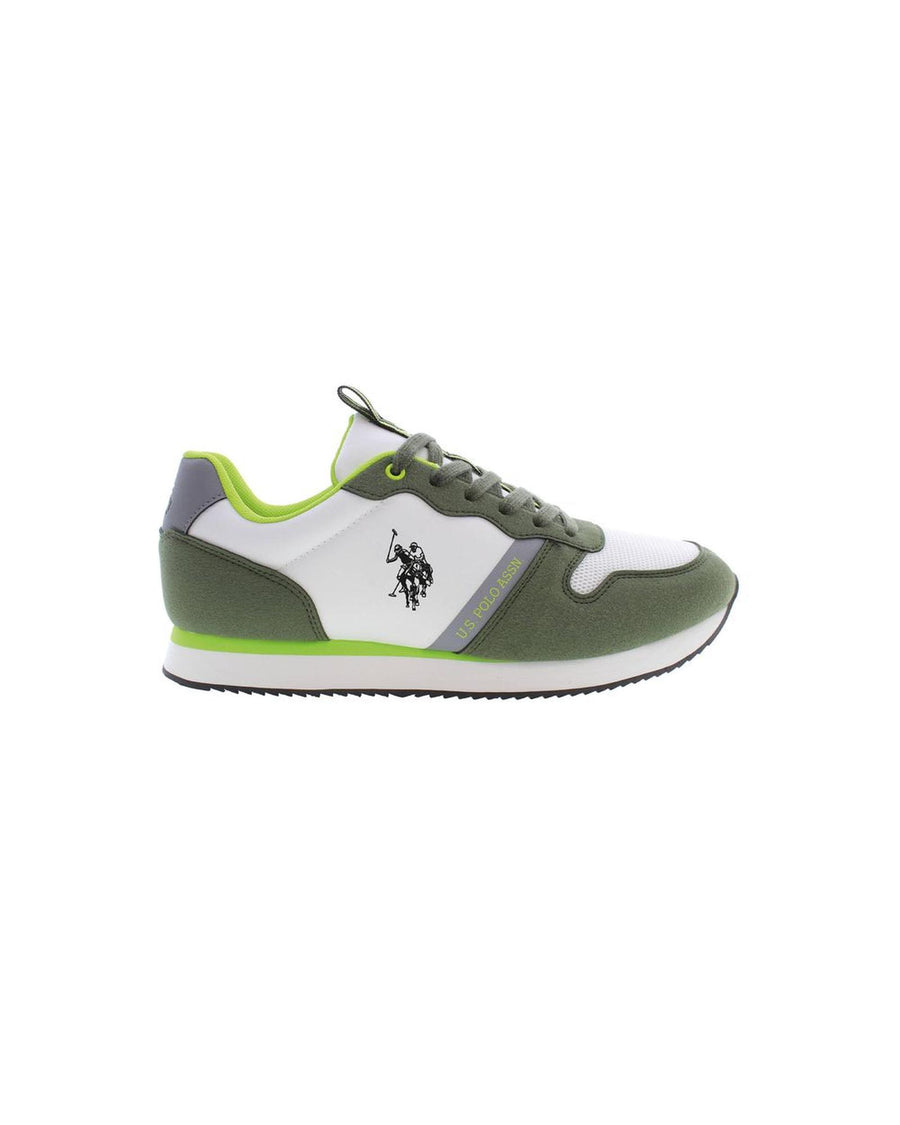 US POLO ASSN Men's Green Polyester Sneaker - 44 EU