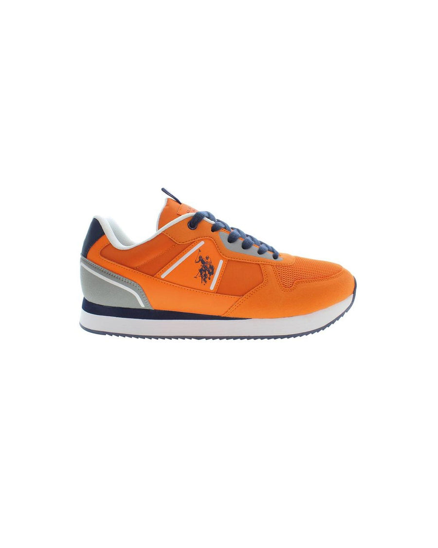 US POLO ASSN Men's Orange Polyester Sneaker - 45 EU