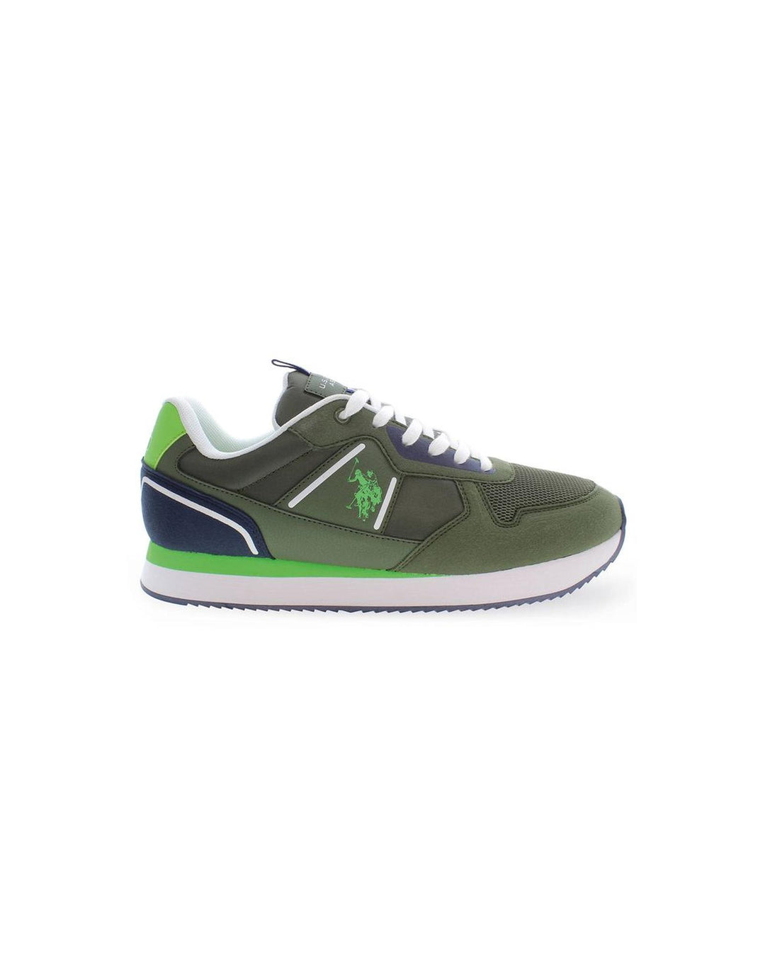 US POLO ASSN Men's Green Polyester Sneaker - 43 EU