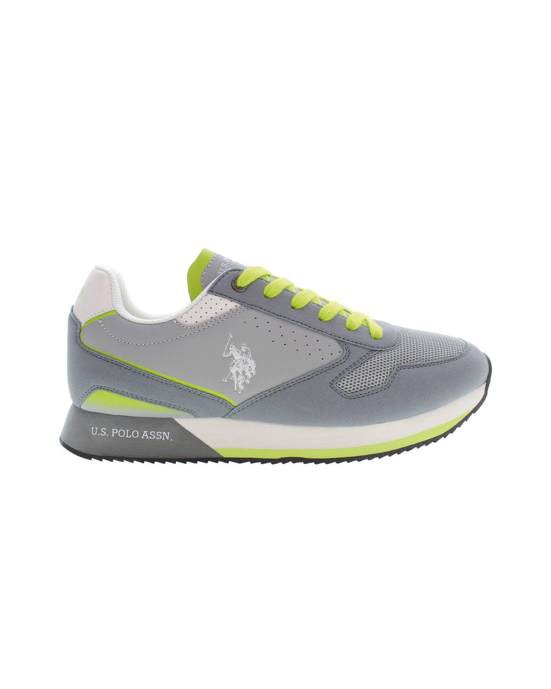 US POLO ASSN Men's Gray Polyester Sneaker - 44 EU