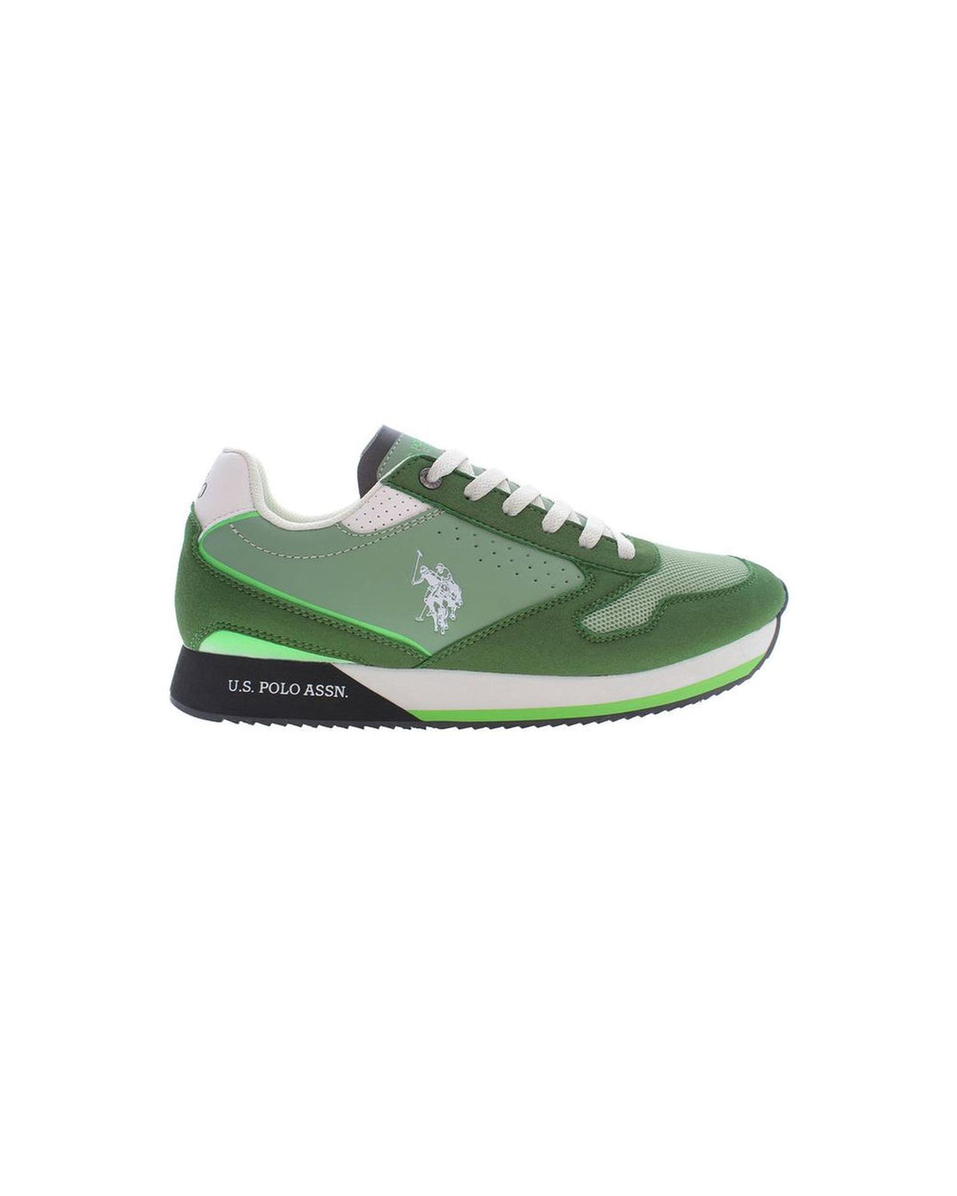 US POLO ASSN Men's Green Polyester Sneaker - 44 EU