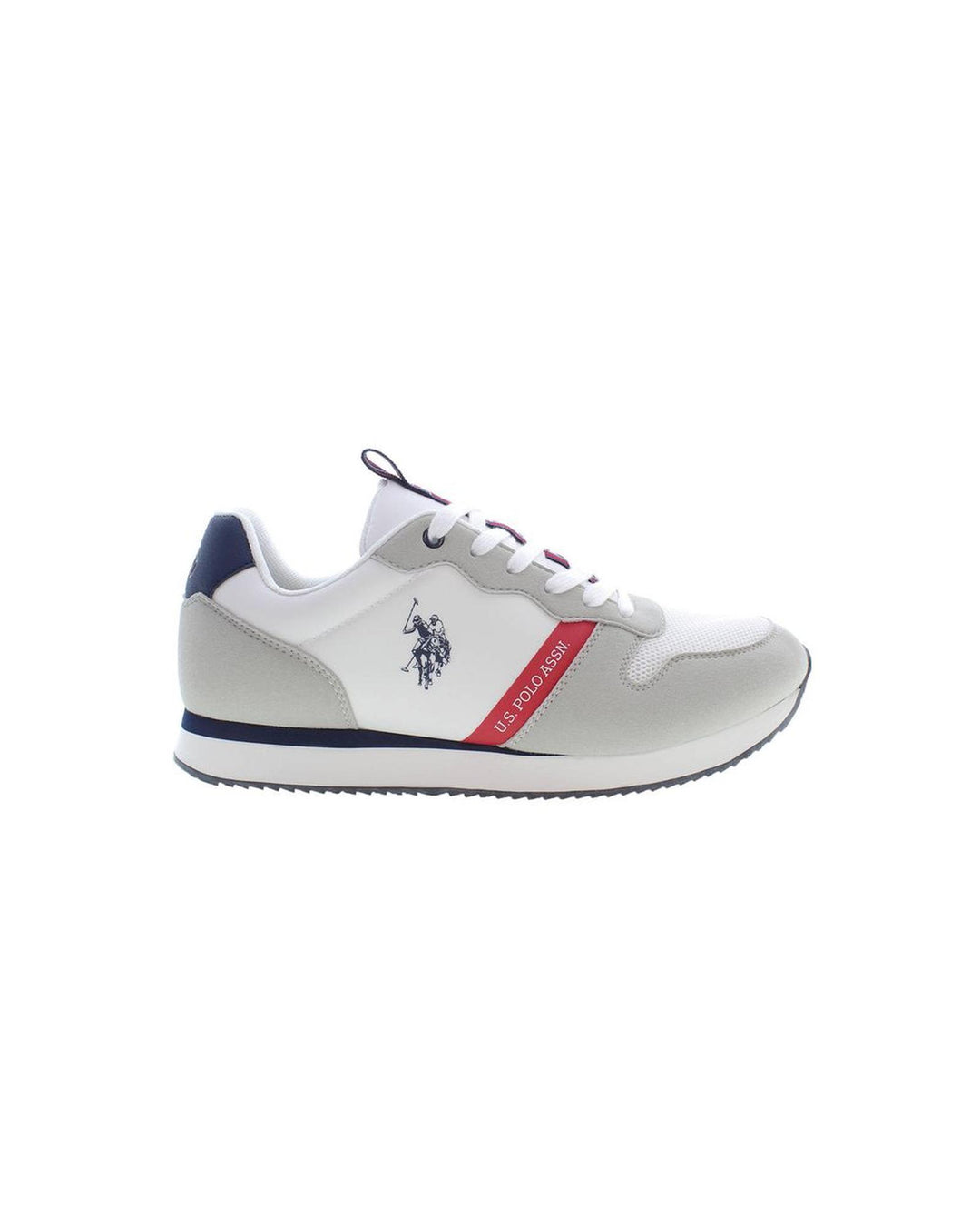 US POLO ASSN Men's White Polyester Sneaker - 45 EU