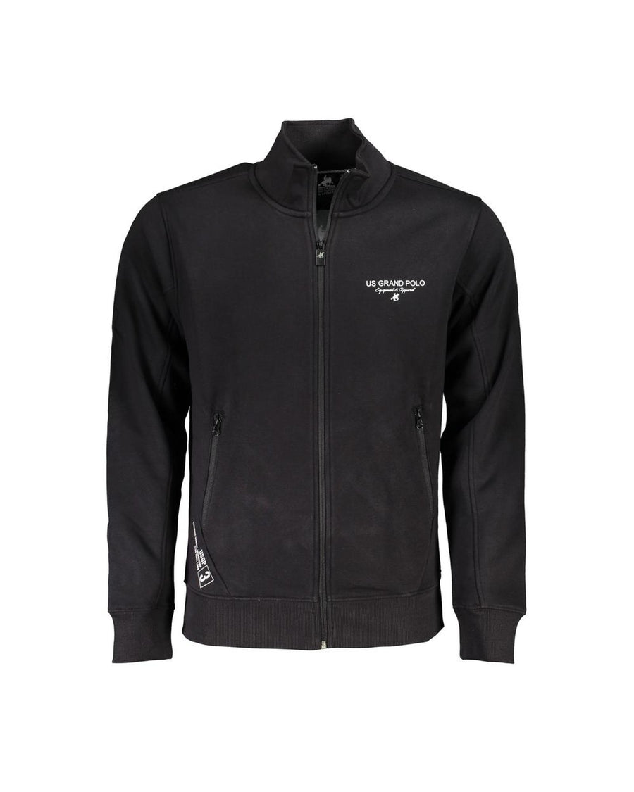 US Grand Polo Men's Black Cotton Sweater - 2XL