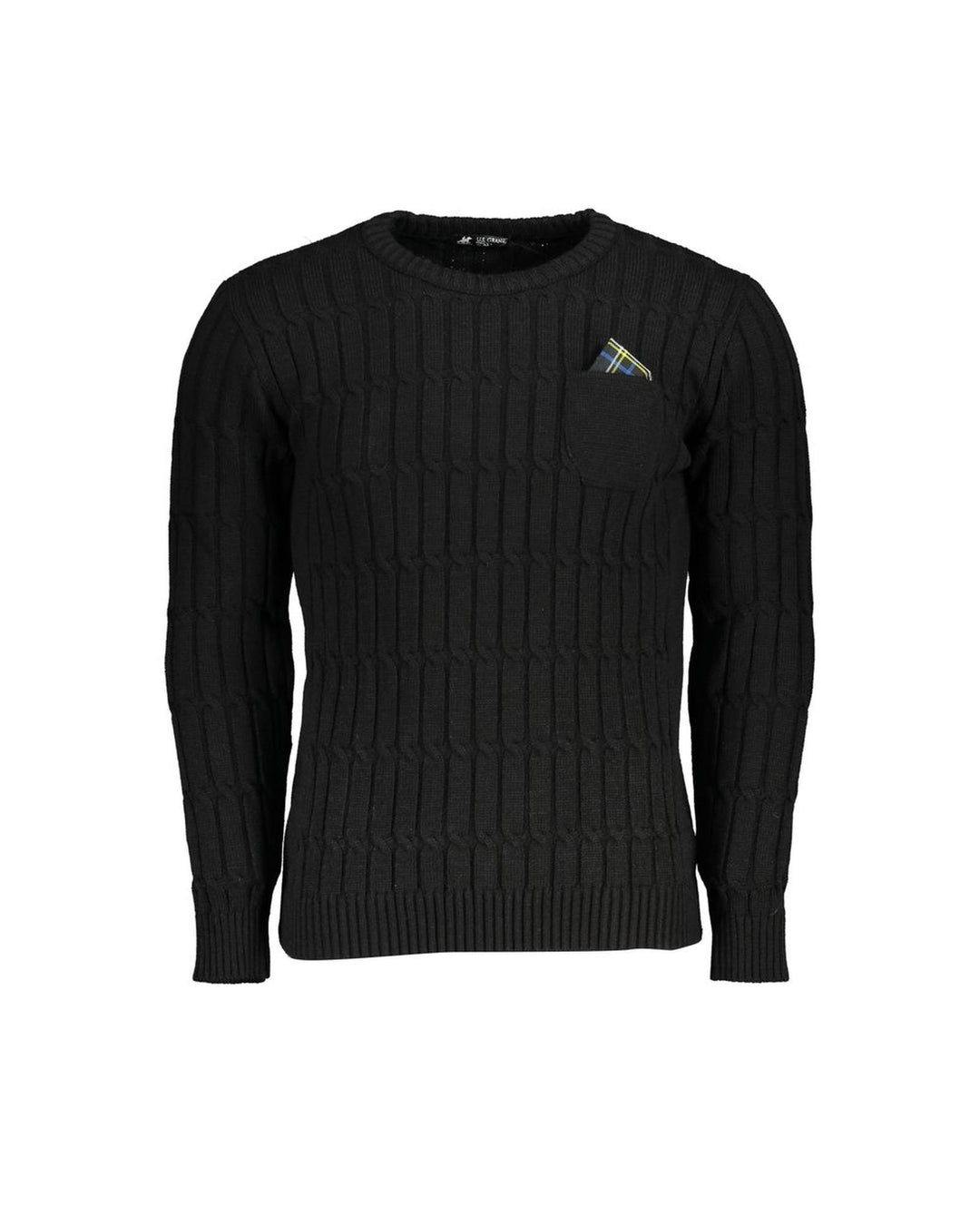 US Grand Polo Men's Black Fabric Sweater - XL