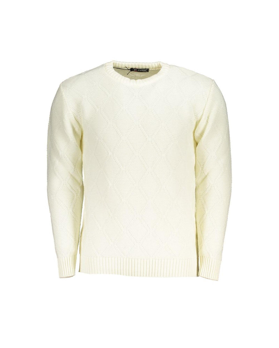 US Grand Polo Men's White Fabric Sweater - 2XL