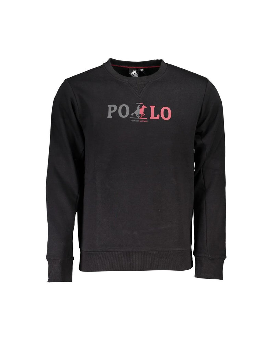 US Grand Polo Men's Black Cotton Sweater - 2XL