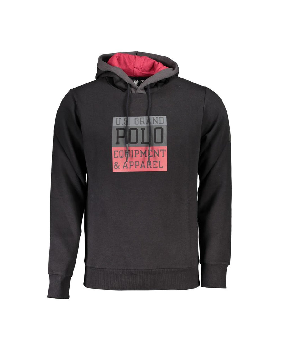 US Grand Polo Men's Black Cotton Sweater - 2XL