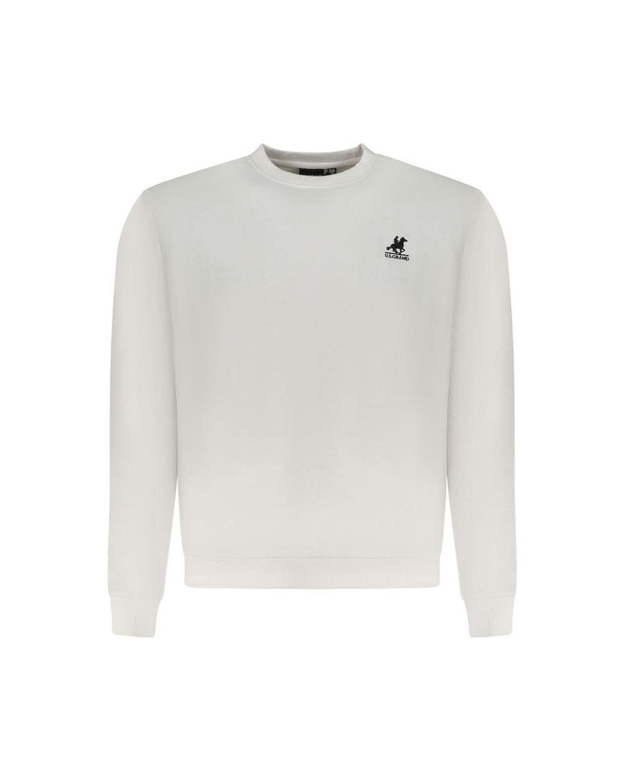 US Grand Polo Men's White Cotton Sweater - S