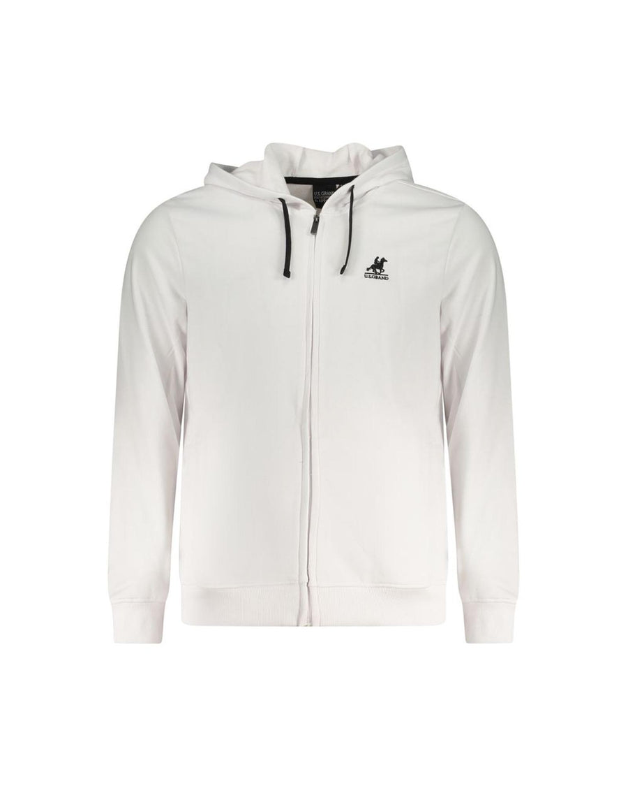 US Grand Polo Men's White Cotton Sweater - L