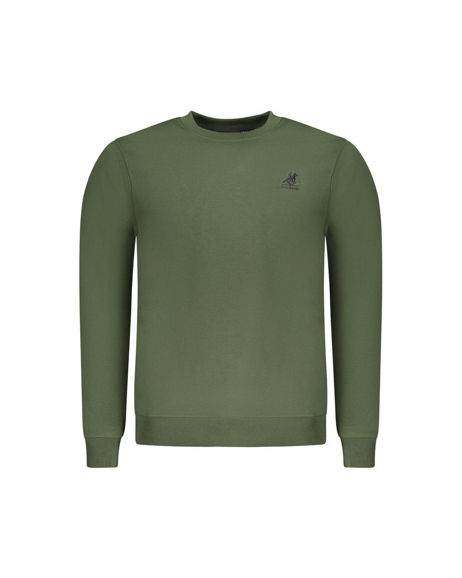 US Grand Polo Men's Green Cotton Sweater - 2XL