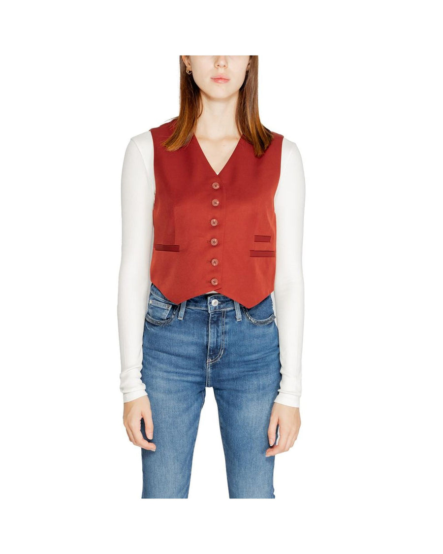 Vero Moda Women's Red Polyester Vest - 38 IT