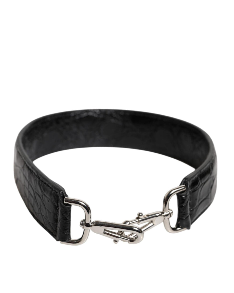 Dolce & Gabbana Women's Black Alligator Leather Bag Shoulder Strap - One Size