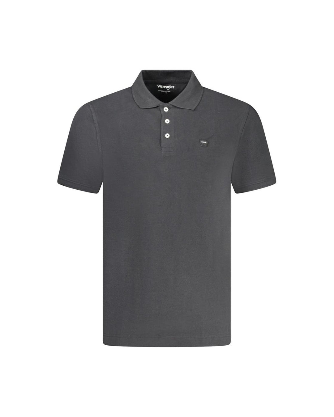 Wrangler Men's Black Cotton Polo Shirt - M