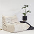 Vacuum-Packed, Comfy Mid Century Togo Lounge Sofa Modern Backrest White Corduroy Armless Retro Decorative Cozy Seat for Indoor