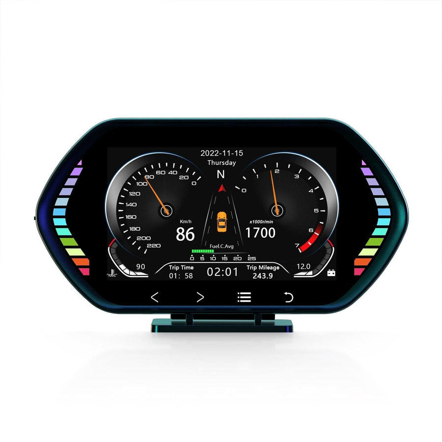 4.5 Inch Hd Obd Lcd Car Gps Slope Meter Hud Display
