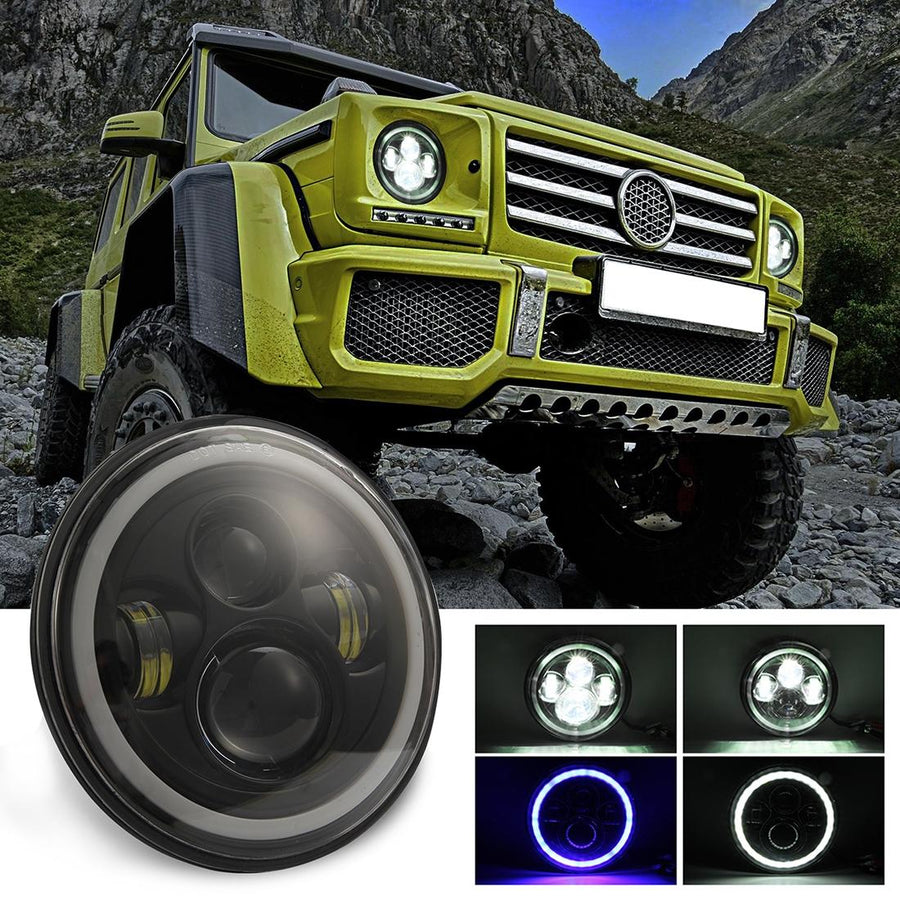 7 Inch H4 / H13 Dc 9V - 30V 3000Lm 6000K 30W Ip67 4Led Lamp Beads Car Round Shape Led Headlight Lamps For Jeep Wrangler 