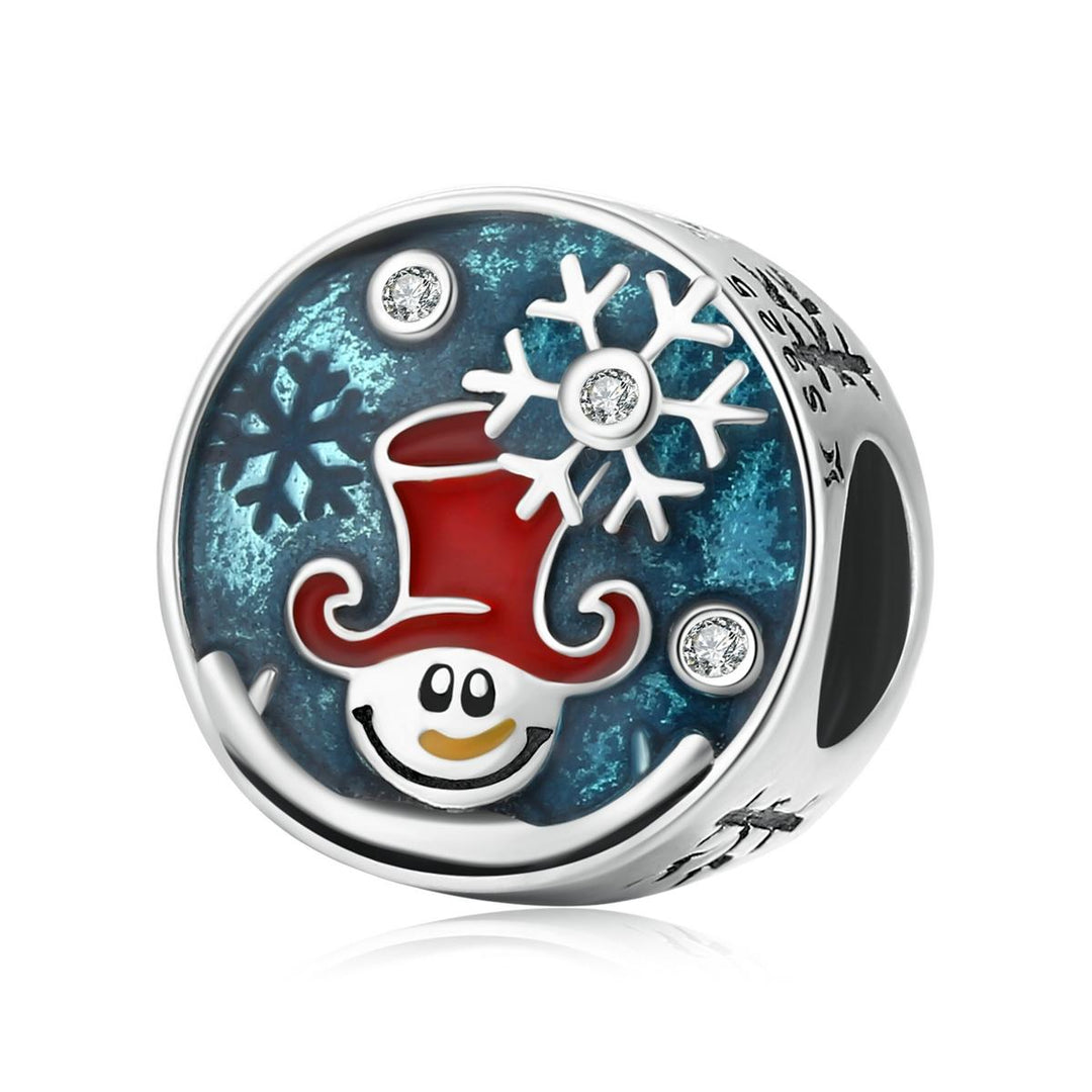 925 Sterling Silver Clown Snowman Beads For Diy Bracelets & Necklaces