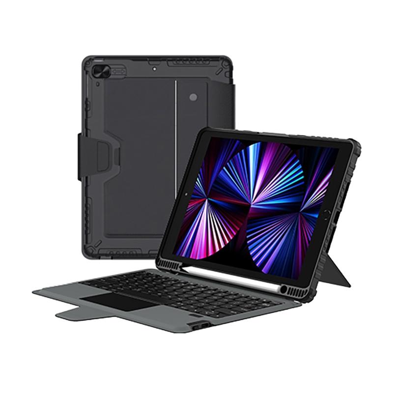 6-Row Keyboard Case For Ipad 10.2 2019 / 2020 / 2021 With Bumper Combo