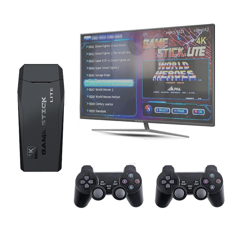 Wireless Hdmi Arcade Game Machine With 2 Gamepads - 32Gb Memory