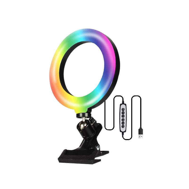 6 Inch Rgb Ring Light for Desktop Video Conferencing and Beauty