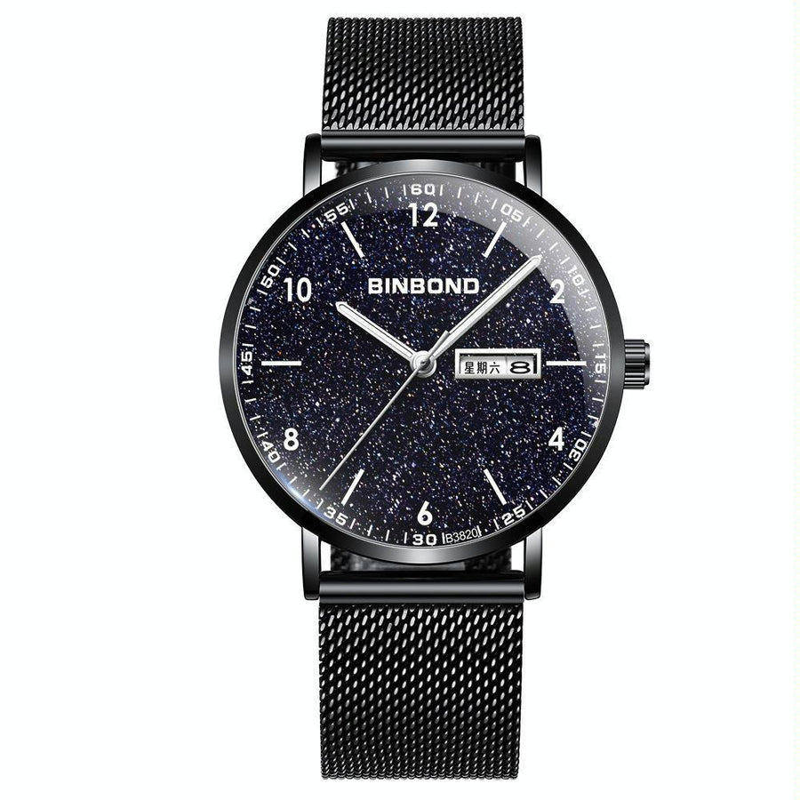 Waterproof Ultra-thin Quartz Luminous Starry Watch - 30m