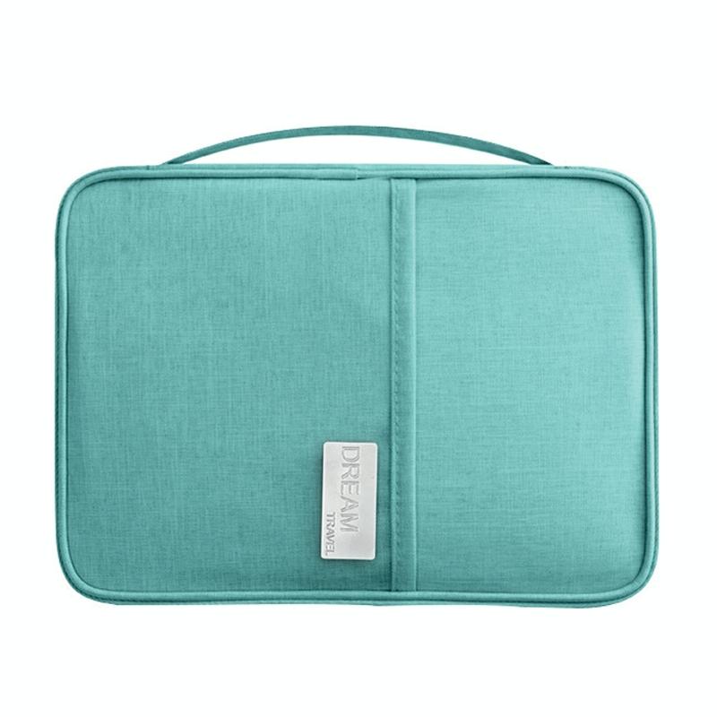 Waterproof Travel Document Bag Black Large - Blue Large