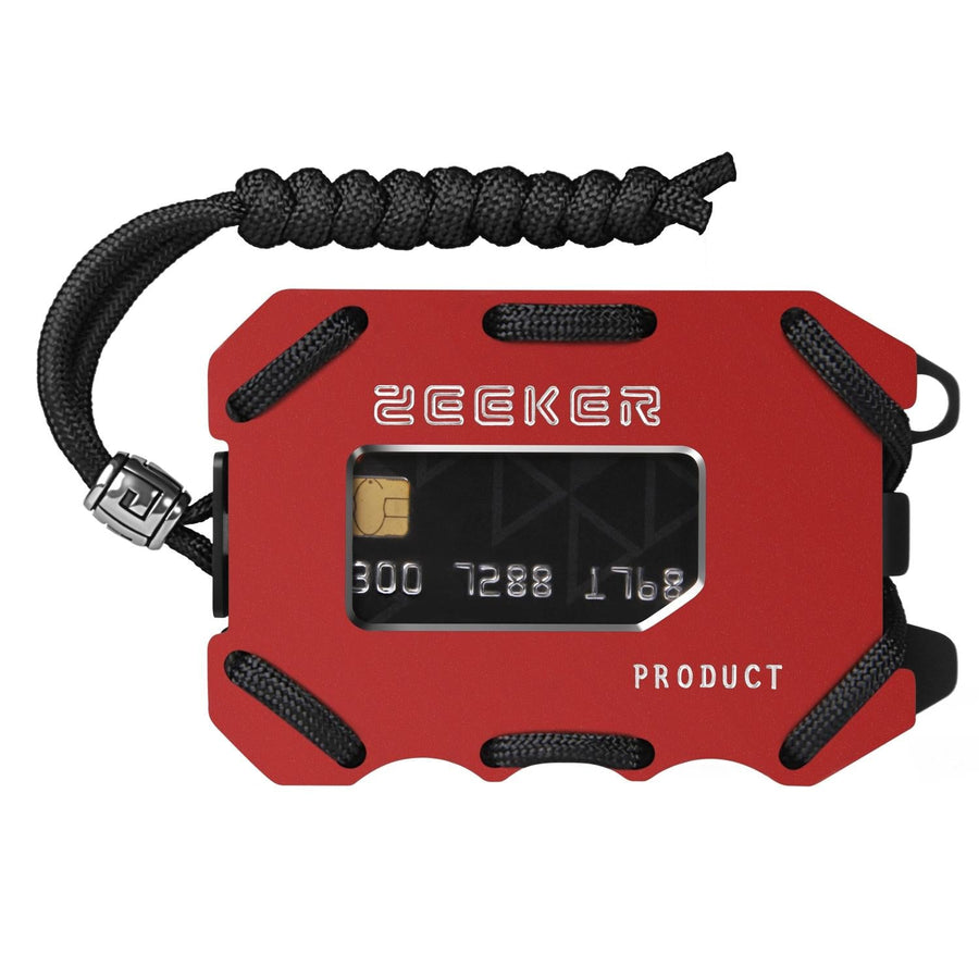 Rfid Metal Card Holder With Bottle Opener Red