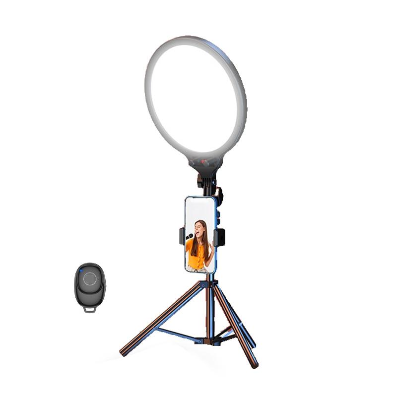 Full-screen 12.6 Selfie Ring Light Tripod Set - 210cm for Live Stream - 55Cm Bracket