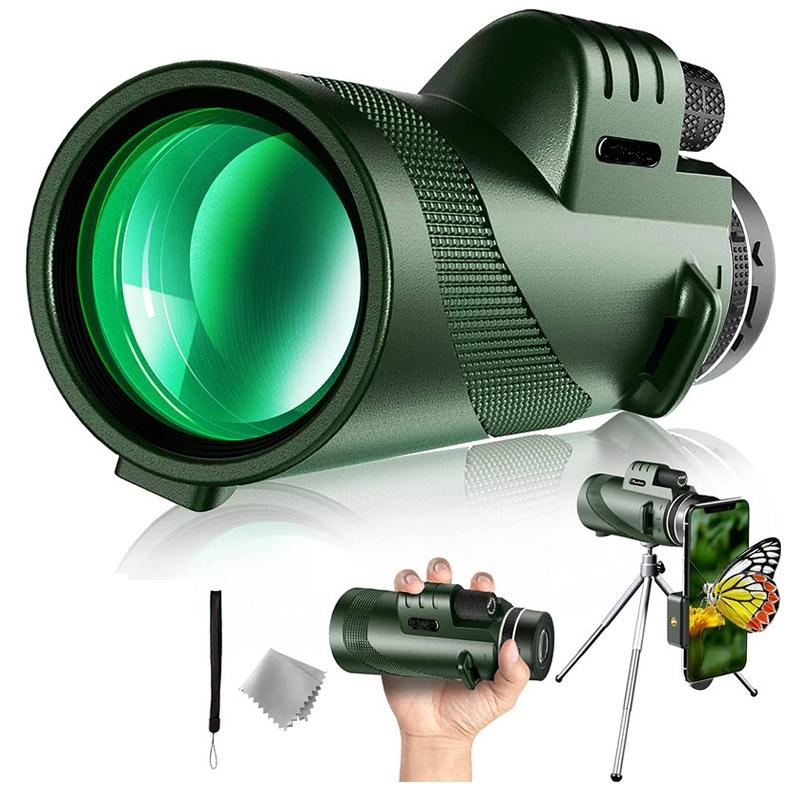 High Power Hd Monocular With Night Vision - 40X60