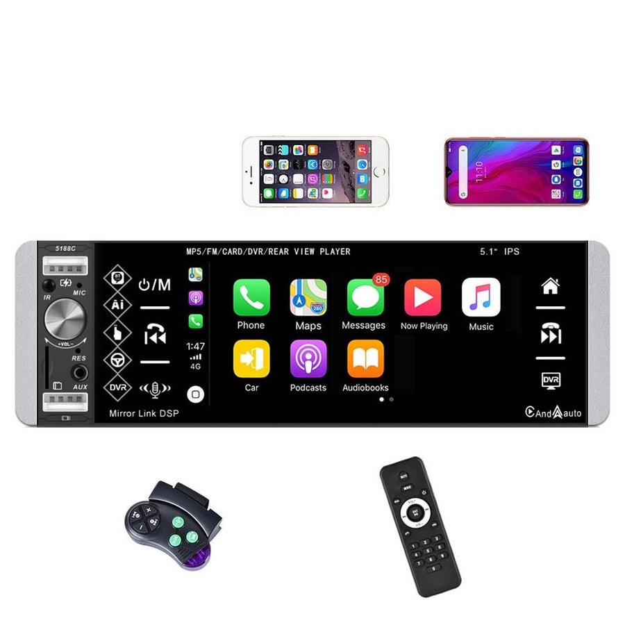 5.1 Inch Ips Capacitive Carplay Player - Single Button Control