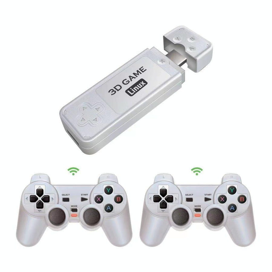 Portable 2.4G Wireless Game Console - 4K Hd Linux Stick - 128G Storage - 64G 9000+ Games