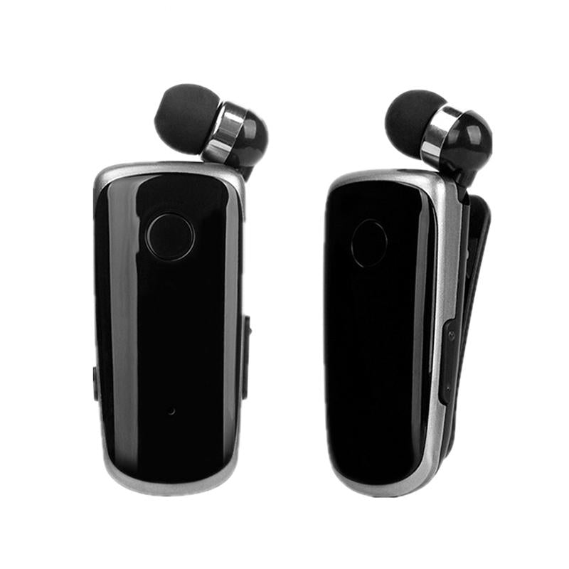 Wireless Bluetooth In-ear Earphone with Vibrating Alert and Hands-free Clip - Black
