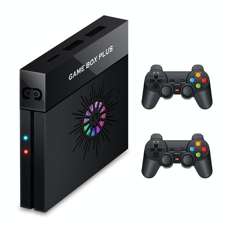 X6S 4K Hd Tv Game Console With Wired Handle - 128G Double Battle For Psp / N64 3D Arcade - 64G Wireless Handle