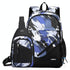 Lightweight 2-in-1 Backpack and Chest Bag for Men - Blue Football - Blue Honeycomb