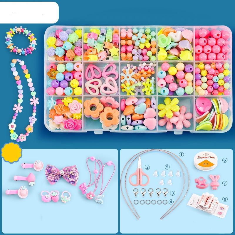Diy Beaded Jewelry Set For Kids 15 Grids