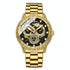 Dragon Embossed Luminous Waterproof Watch - Quartz - Full-Gold Black